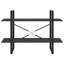 vidaXL kétszintes szürke szerelt fa könyvszekrény 100 x 30 x 70 cm