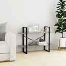 vidaXL kétszintes betonszürke szerelt fa könyvszekrény 100x30x70 cm