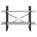 vidaXL kétszintes betonszürke szerelt fa könyvszekrény 100x30x70 cm