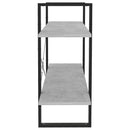 vidaXL kétszintes betonszürke szerelt fa könyvszekrény 100x30x70 cm