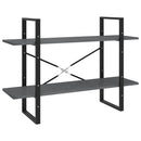 vidaXL kétszintes szürke tömör fenyőfa könyvszekrény 100 x 30 x 70 cm