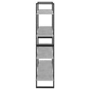 vidaXL négyszintes betonszürke szerelt fa könyvszekrény 100x30x140 cm