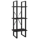 vidaXL 3-szintes szürke szerelt fa könyvszekrény 40 x 30 x 105 cm