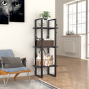 vidaXL 3-szintes szürke szerelt fa könyvszekrény 40 x 30 x 105 cm