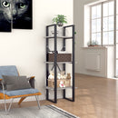 vidaXL 3-szintes betonszürke szerelt fa könyvszekrény 40 x 30 x 105 cm