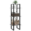 vidaXL 3-szintes betonszürke szerelt fa könyvszekrény 40 x 30 x 105 cm
