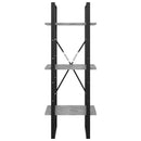 vidaXL 3-szintes betonszürke szerelt fa könyvszekrény 40 x 30 x 105 cm