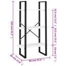 vidaXL fehér forgácslap tárolópolc 60 x 30 x 105 cm