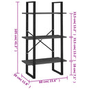 vidaXL szürke forgácslap tárolópolc 60 x 30 x 105 cm