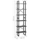 vidaXL 2 db szürke forgácslap tárolópolc 60 x 30 x 210 cm