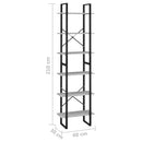 vidaXL betonszürke szerelt fa tárolópolc 60 x 30 x 210 cm