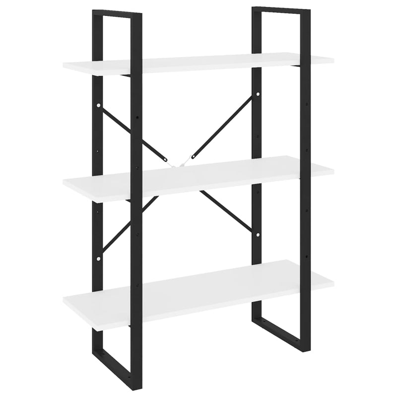 vidaXL fehér forgácslap könyvszekrény 80 x 30 x 105 cm