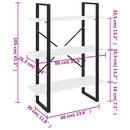 vidaXL fehér forgácslap könyvszekrény 80 x 30 x 105 cm
