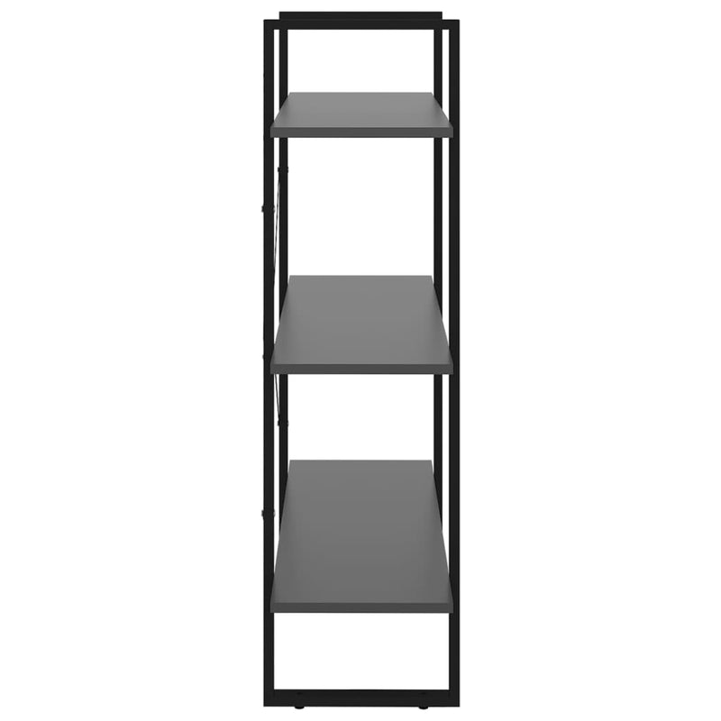 vidaXL szürke forgácslap könyvszekrény 80 x 30 x 105 cm