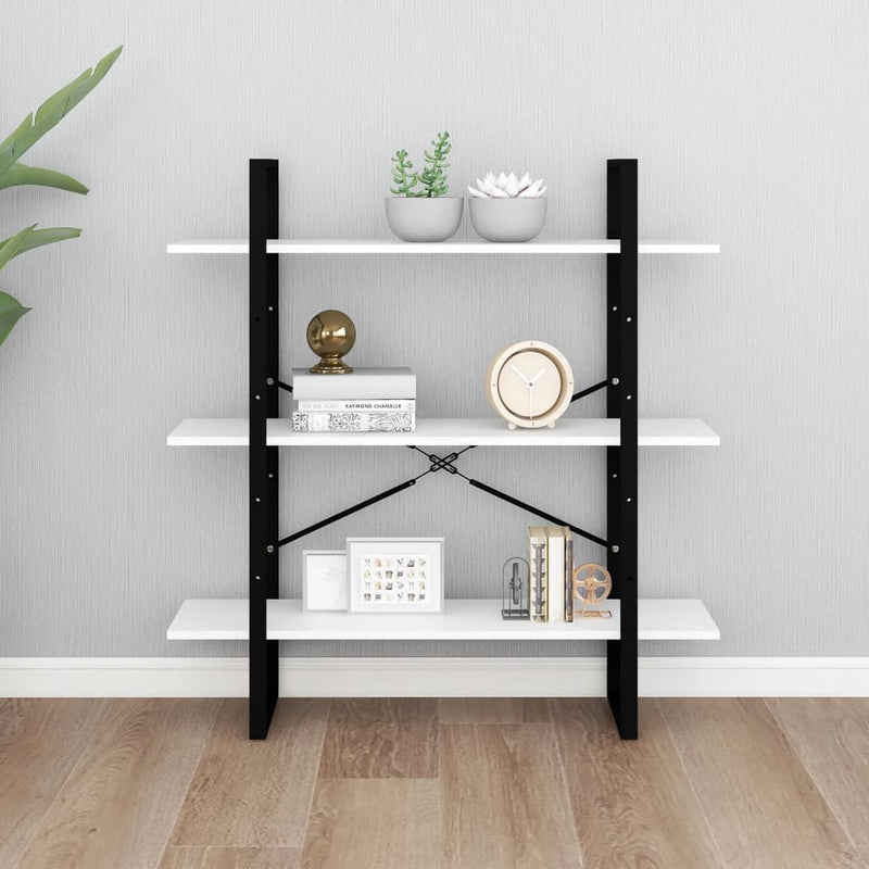 vidaXL fehér forgácslap könyvszekrény 100 x 30 x 105 cm