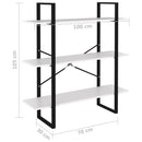 vidaXL fehér forgácslap könyvszekrény 100 x 30 x 105 cm