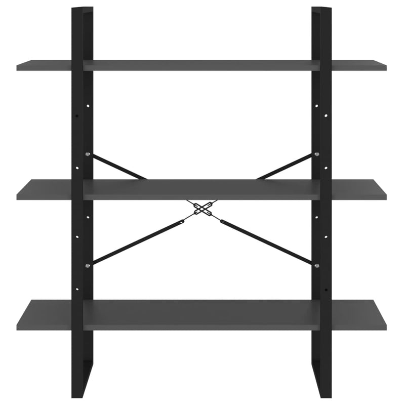 vidaXL szürke forgácslap könyvszekrény 100 x 30 x 105 cm