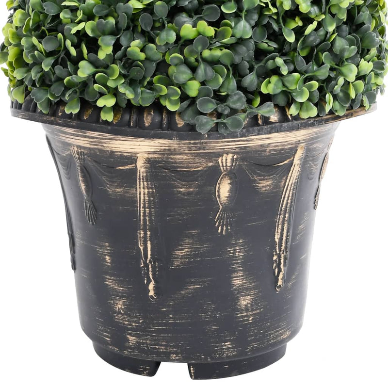 vidaXL zöld spirálalakú cserepes műpuszpáng 117 cm