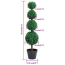 vidaXL zöld gömbalakú cserepes műpuszpáng 90 cm