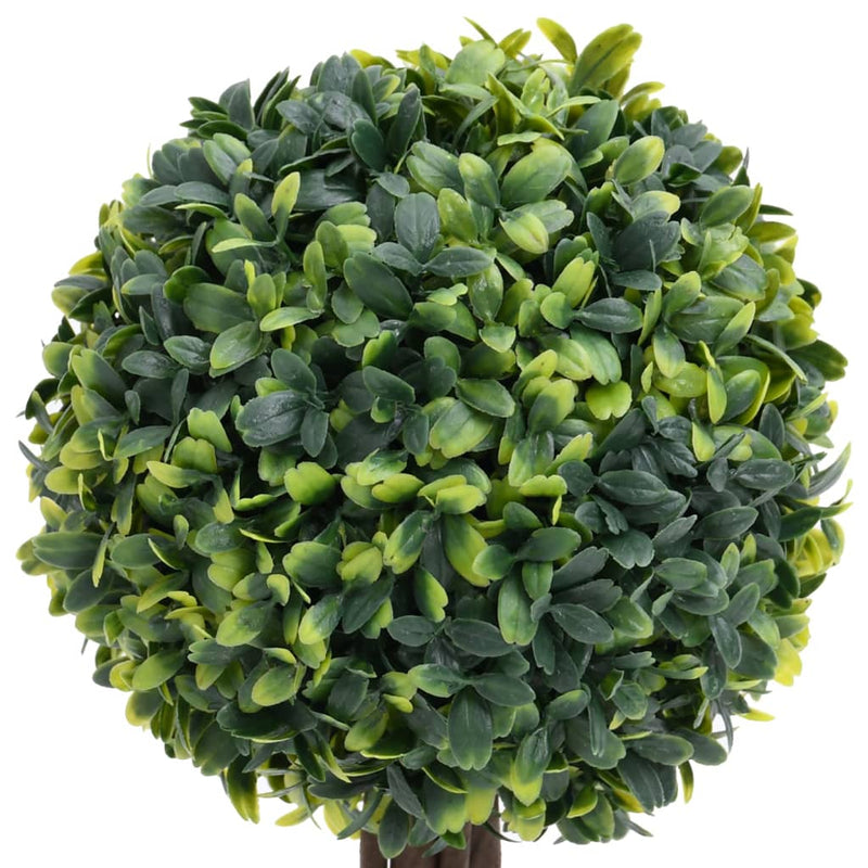 vidaXL 2 db zöld gömbalakú cserepes műpuszpáng 33 cm