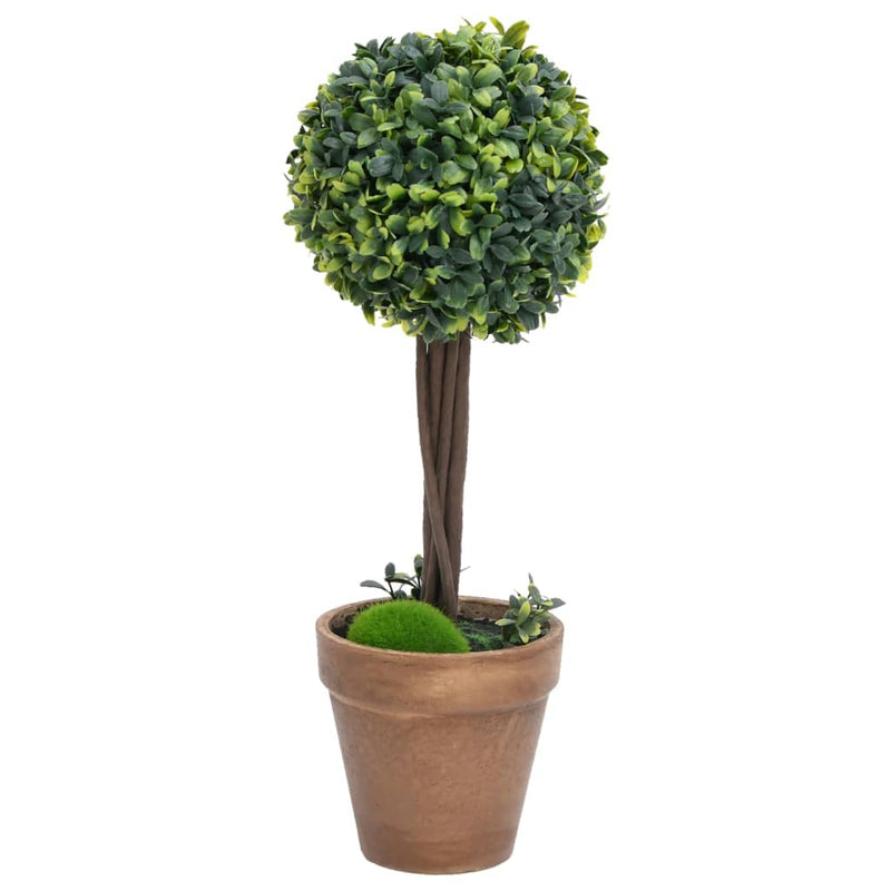 vidaXL 2 db zöld gömbalakú cserepes műpuszpáng 56 cm