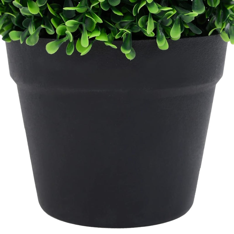 vidaXL 2 db zöld gömbalakú cserepes műpuszpáng 37 cm