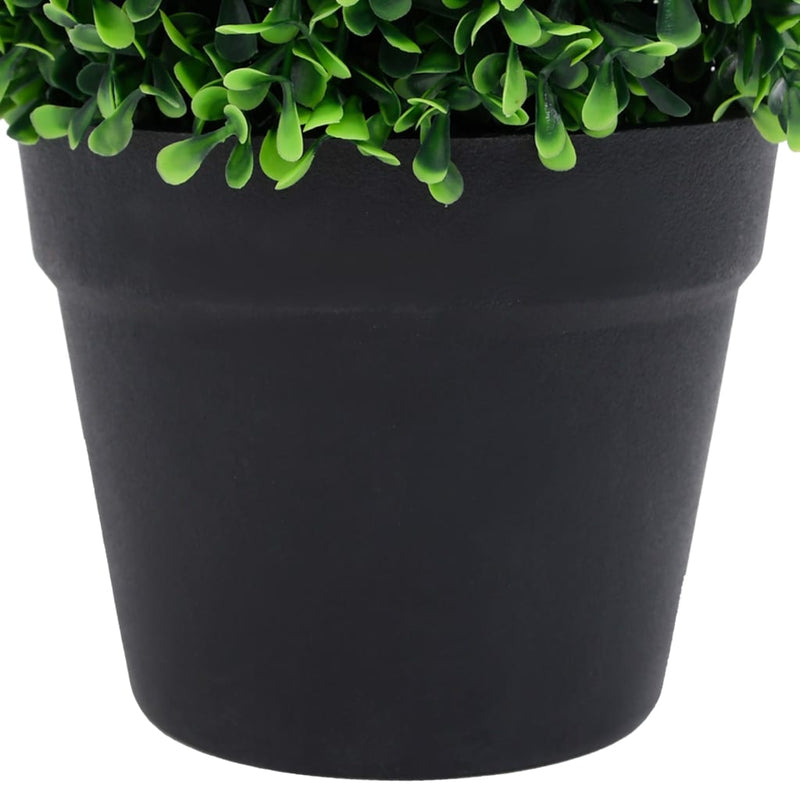 vidaXL 2 db zöld gömbalakú cserepes műpuszpáng 27 cm