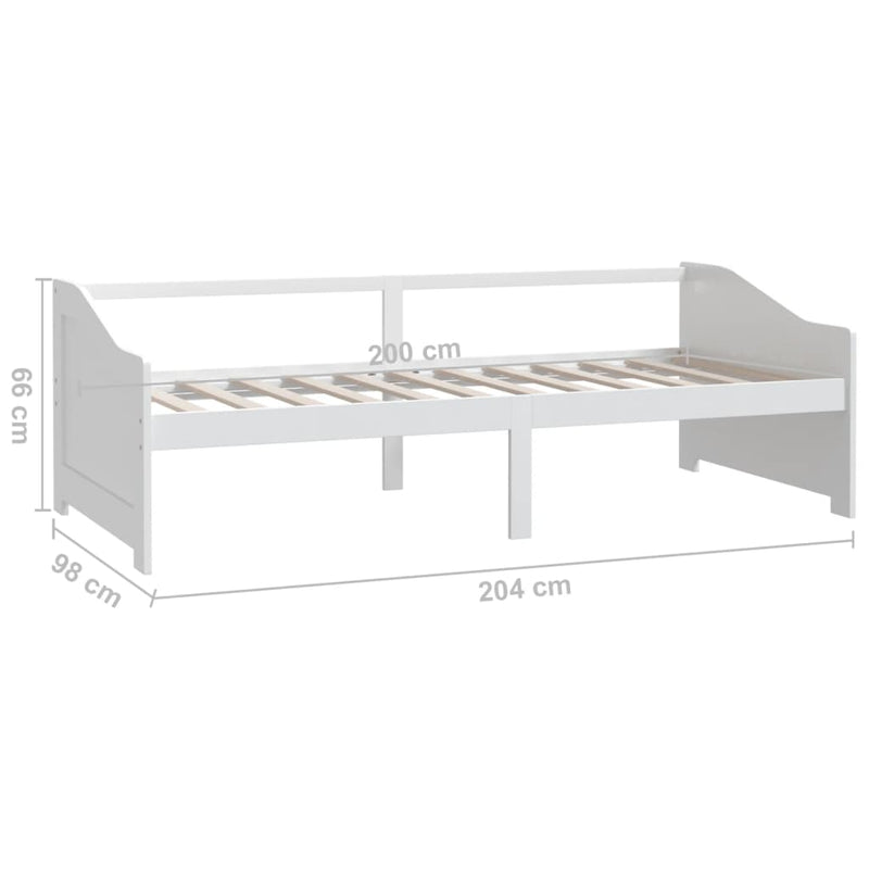 vidaXL fehér 3 személyes tömör fenyőfa kanapéágy 90 x 200 cm