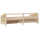 vidaXL 3 személyes tömör fenyőfa kanapéágy fiókokkal 90 x 200 cm