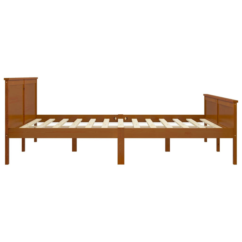 vidaXL mézbarna tömör fenyőfa ágykeret 180 x 200 cm