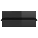 vidaXL 2 db magasfényű fekete fali polc 40 x 11,5 x 18 cm