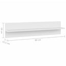 vidaXL 2 db fehér forgácslap fali polc 80 x 11,5 x 18 cm