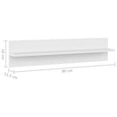 vidaXL 2 db fehér forgácslap fali polc 80 x 11,5 x 18 cm