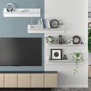 vidaXL 4 db fehér forgácslap fali polc 80 x 11,5 x 18 cm