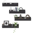 vidaXL 4 db magasfényű szürke szerelt fa fali polc 80 x 11,5 x 18 cm