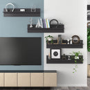 vidaXL 4 db magasfényű szürke szerelt fa fali polc 80 x 11,5 x 18 cm