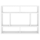 vidaXL fehér szerelt fa fali polc 75 x 16 x 55 cm
