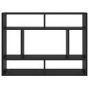 vidaXL fekete szerelt fa fali polc 75 x 16 x 55 cm