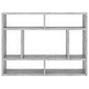 vidaXL betonszürke szerelt fa fali polc 75 x 16 x 55 cm