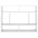 vidaXL magasfényű fehér szerelt fa fali polc 75 x 16 x 55 cm