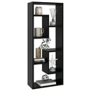 vidaXL fekete szerelt fa fali polc 36 x 16 x 90 cm