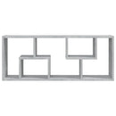 vidaXL betonszürke szerelt fa fali polc 36 x 16 x 90 cm