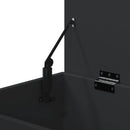vidaXL fekete szerelt fa tárolóláda 84 x 42 x 46 cm