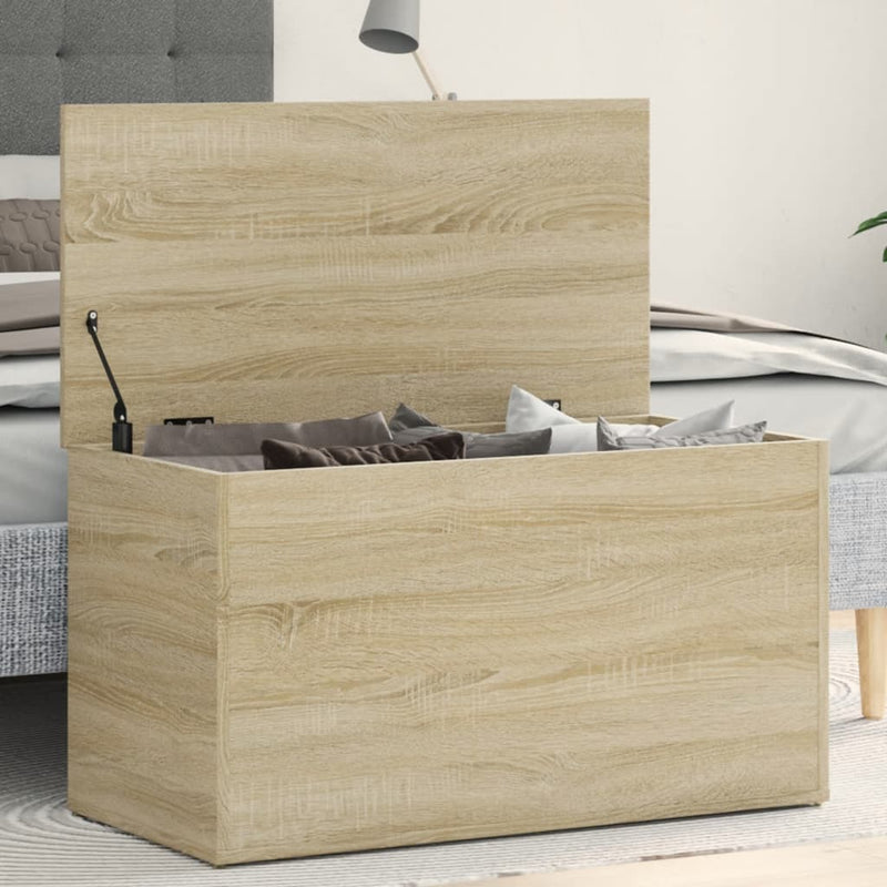 vidaXL sonoma tölgy színű szerelt fa tárolóláda 84 x 42 x 46 cm