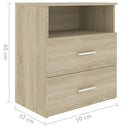 vidaXL 2 db sonoma tölgy színű éjjeliszekrény 50 x 32 x 60 cm