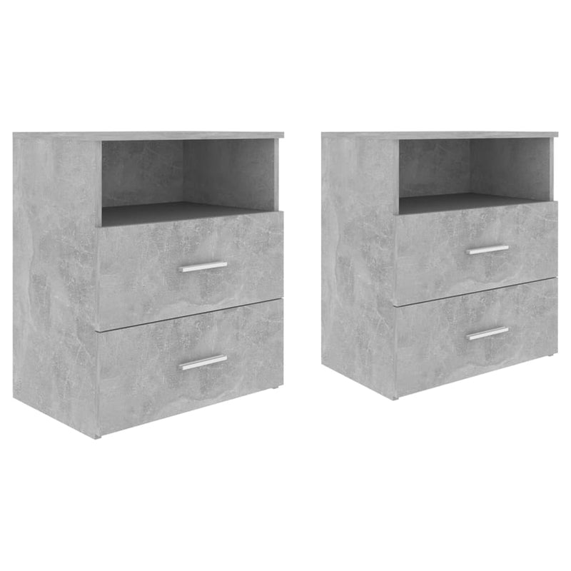vidaXL 2 db betonszürke éjjeliszekrény 50 x 32 x 60 cm