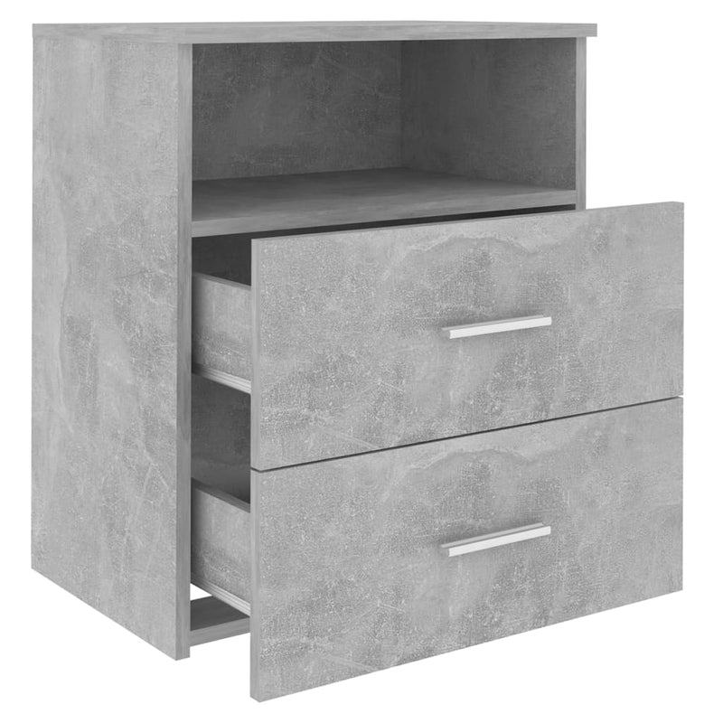 vidaXL 2 db betonszürke éjjeliszekrény 50 x 32 x 60 cm