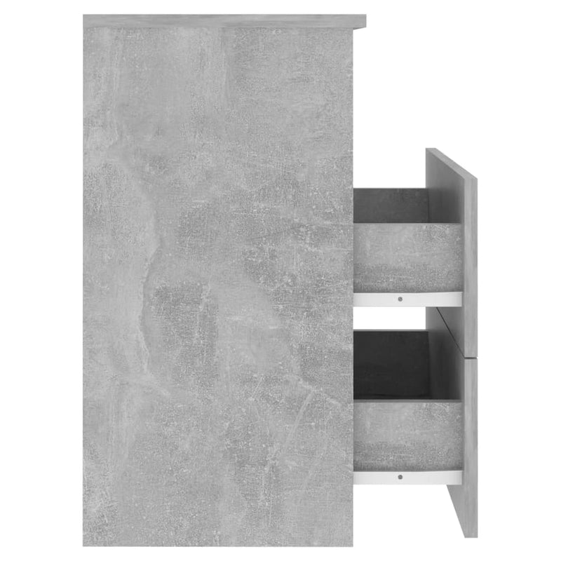 vidaXL 2 db betonszürke éjjeliszekrény 50 x 32 x 60 cm