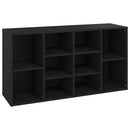 vidaXL fekete szerelt fa cipőtároló pad 103 x 30 x 55 cm
