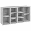vidaXL betonszürke szerelt fa cipőtároló pad 103 x 30 x 55 cm